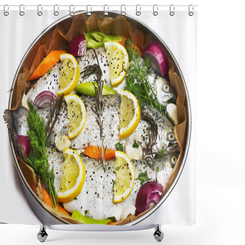 Personality  Cooking Trout With Lemon Shower Curtains