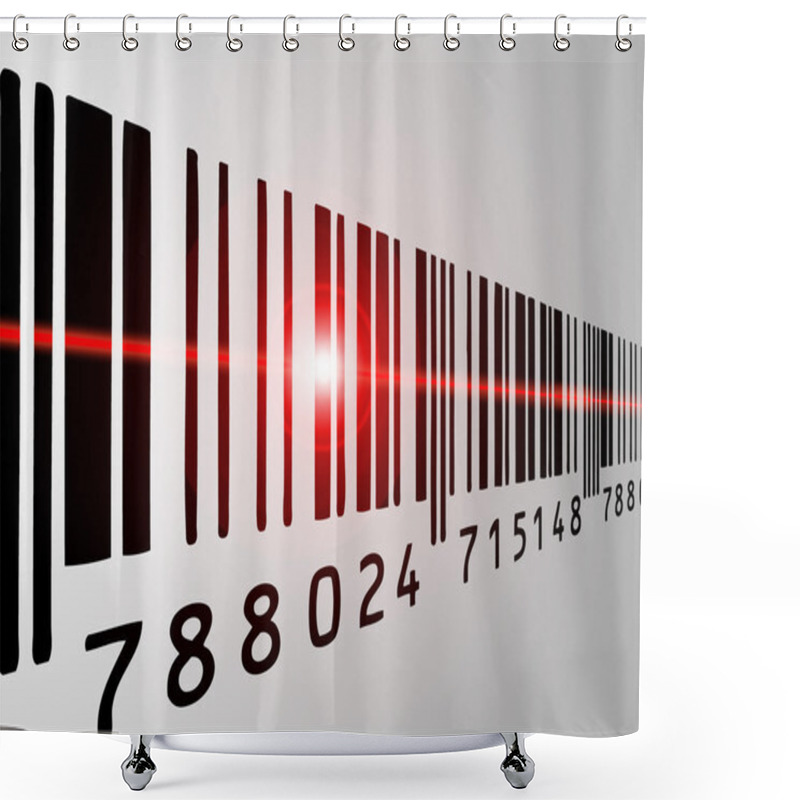 Personality  Barcode Scan Shower Curtains