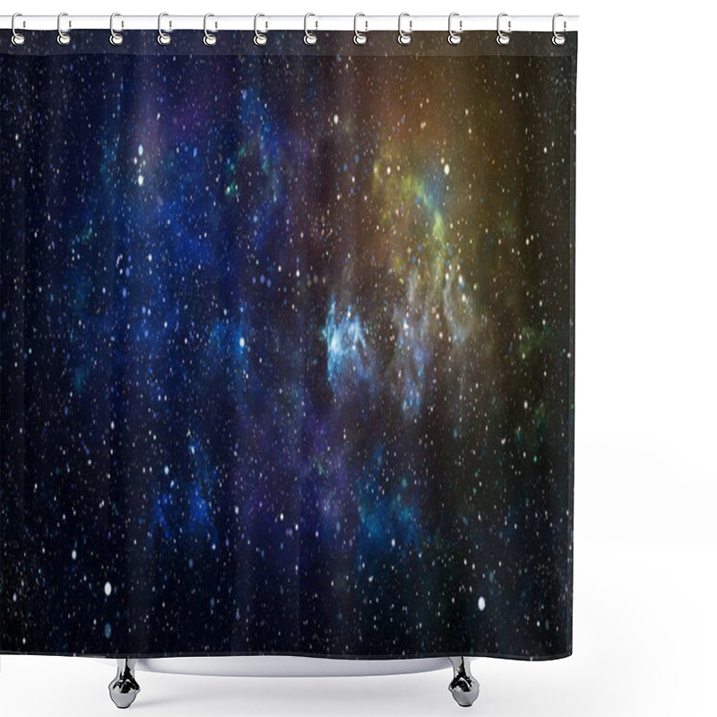 Personality  Panoramic Looking Into Deep Space. Dark Night Sky Full Of Stars. The Nebula In Outer Space. Shower Curtains