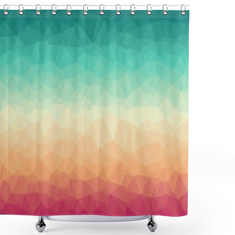 Personality  Creative Prismatic Background With Polygonal Pattern Shower Curtains