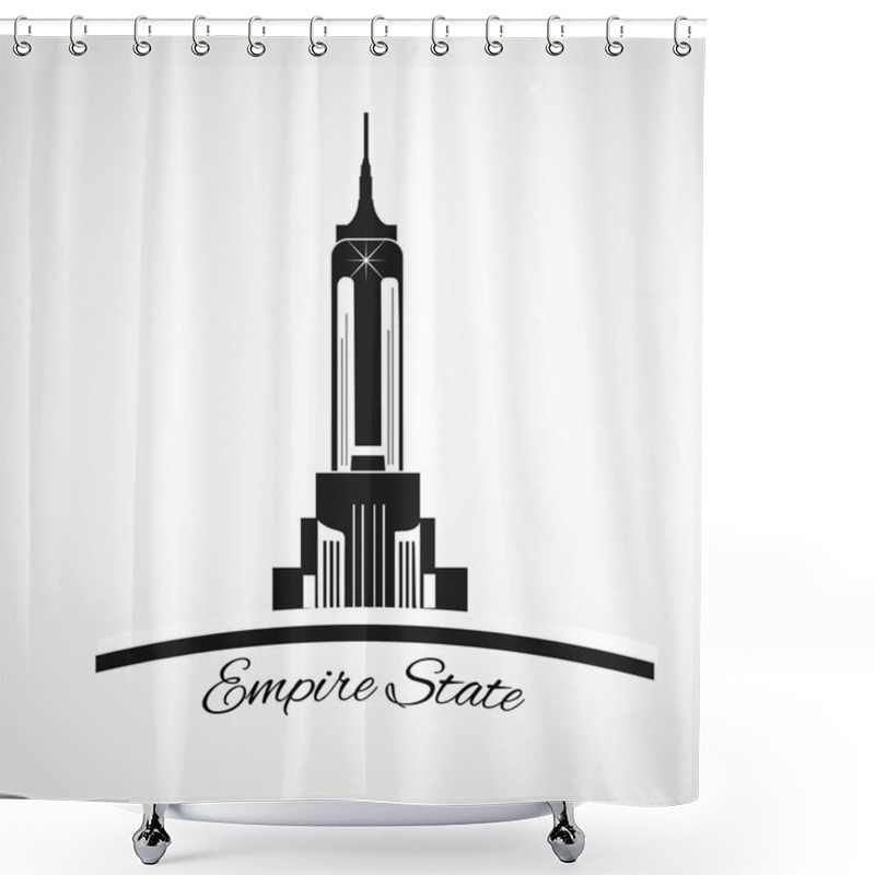 Personality  Empire State New York Logo Shower Curtains