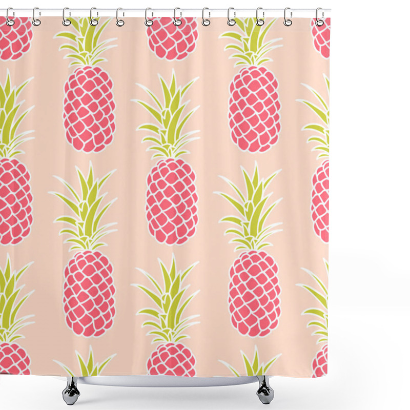 Personality  Abstract Seamless Pineapple Pattern Shower Curtains