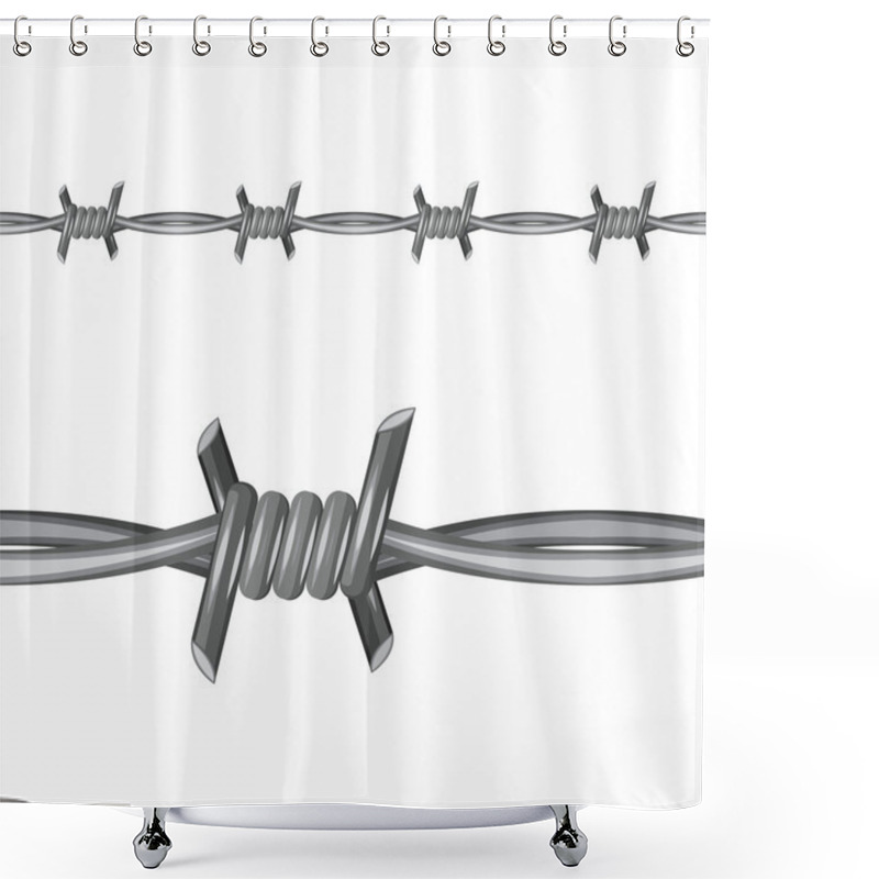 Personality  Two Barbed Wires Shower Curtains