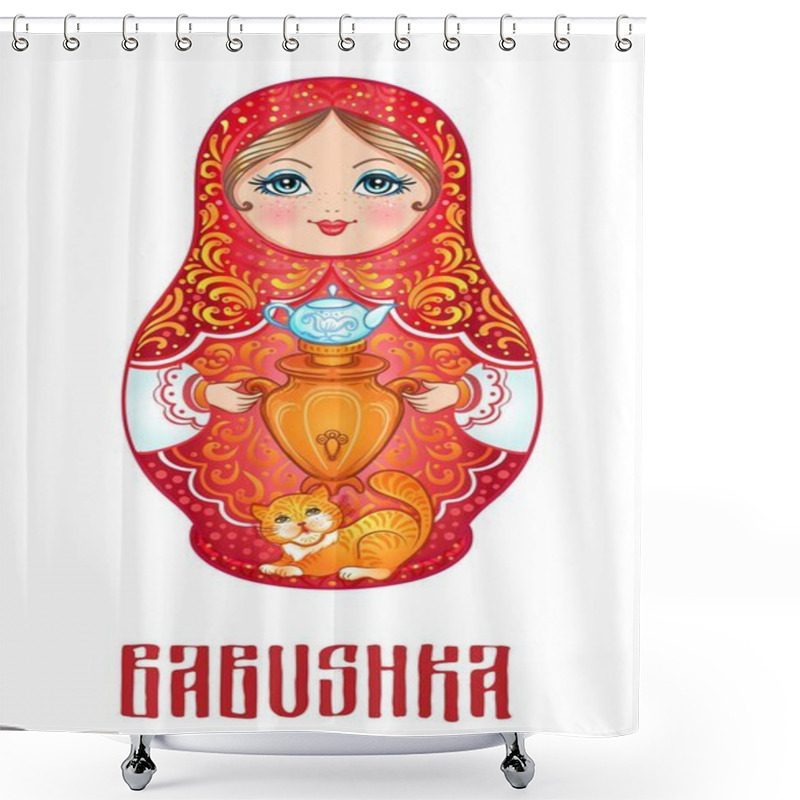 Personality  Matryoshka Traditional Russian Doll  Shower Curtains