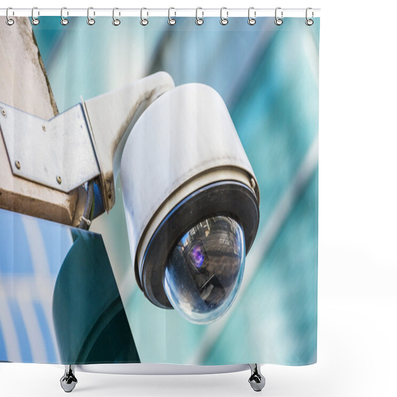 Personality  Security Camera And Urban Video Shower Curtains