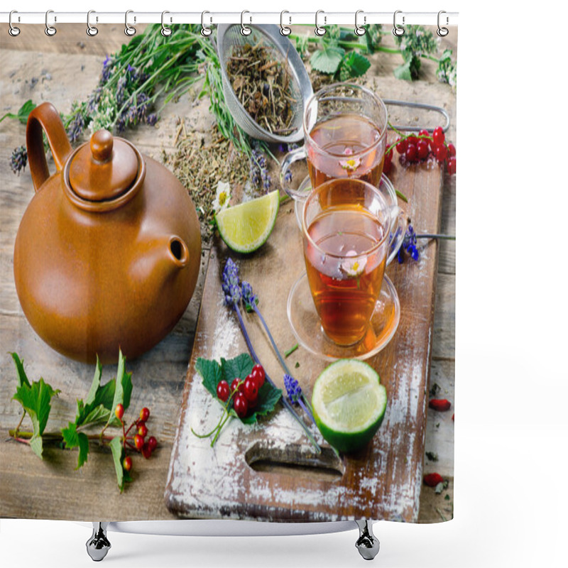 Personality  Herbal Tea With Lime  Shower Curtains