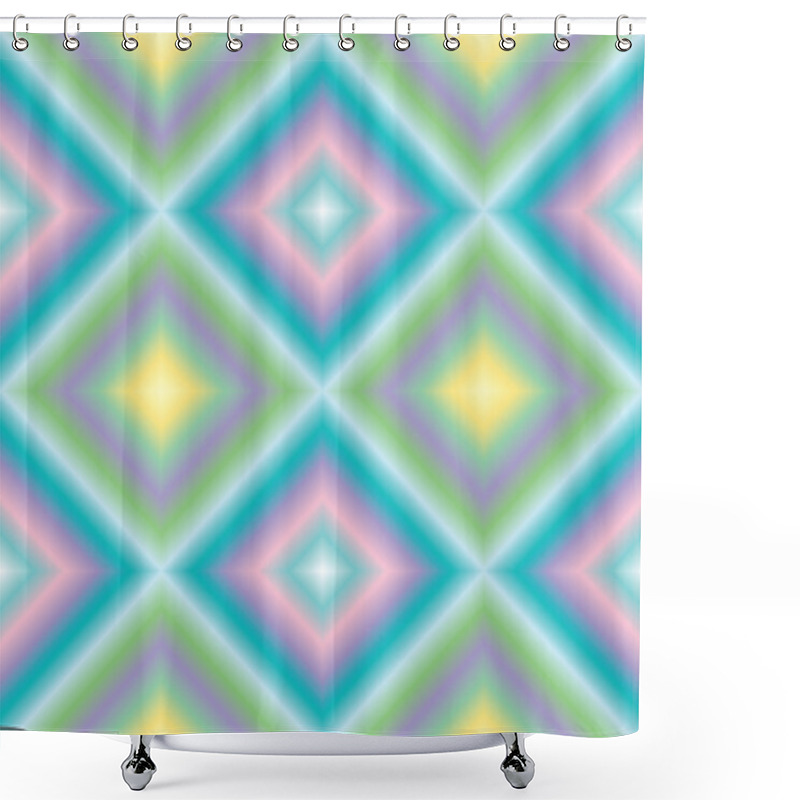 Personality  Pastel Stripes Oblic Extended Shower Curtains