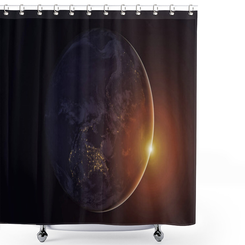 Personality  The Earth From Space At Night. South And North America. Shower Curtains