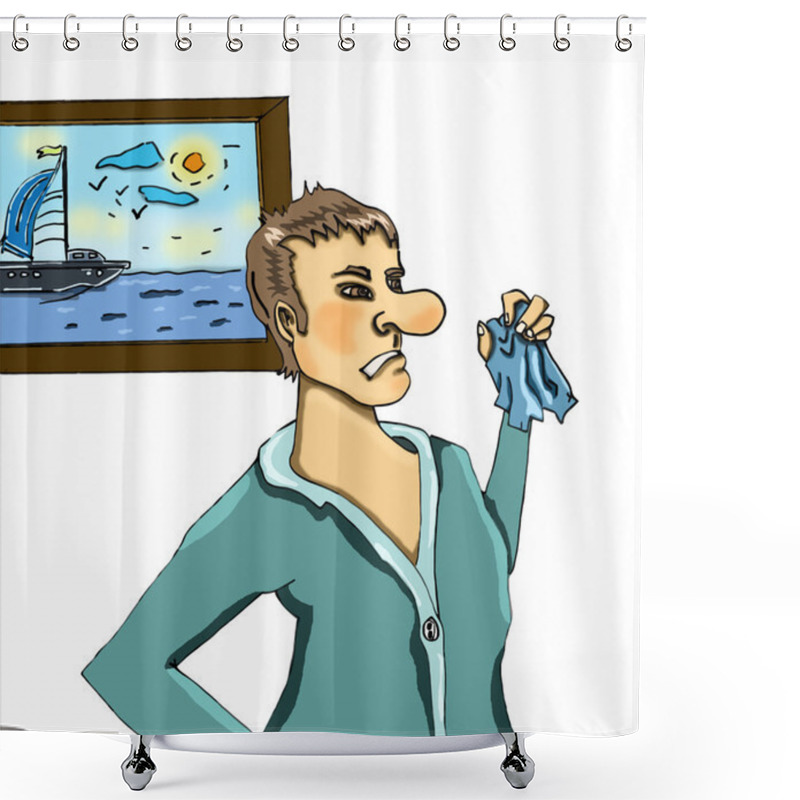 Personality  Running Nose Shower Curtains