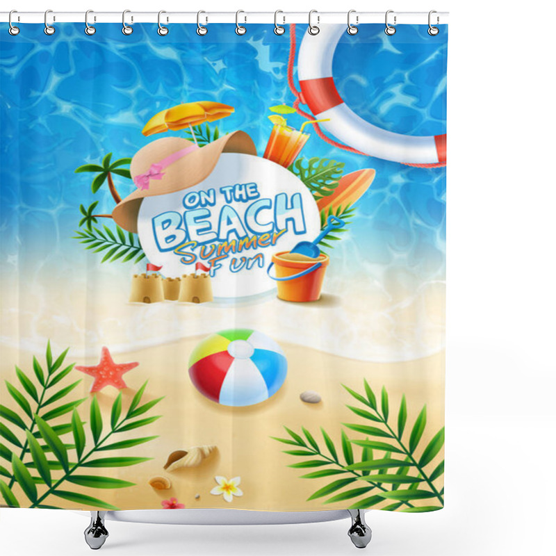 Personality  Summer Party On The Beach Shower Curtains