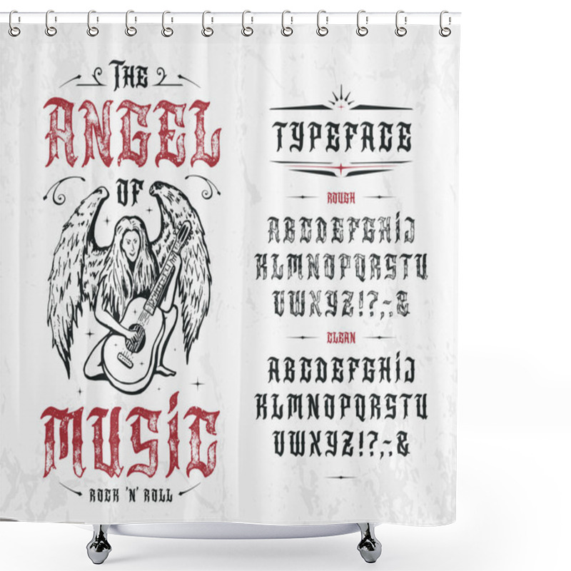 Personality  Font The Angel Of Music. Shower Curtains