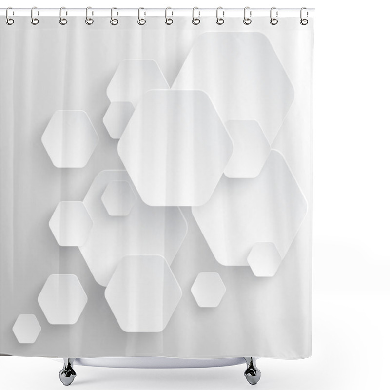 Personality  Hexagon Background Shower Curtains