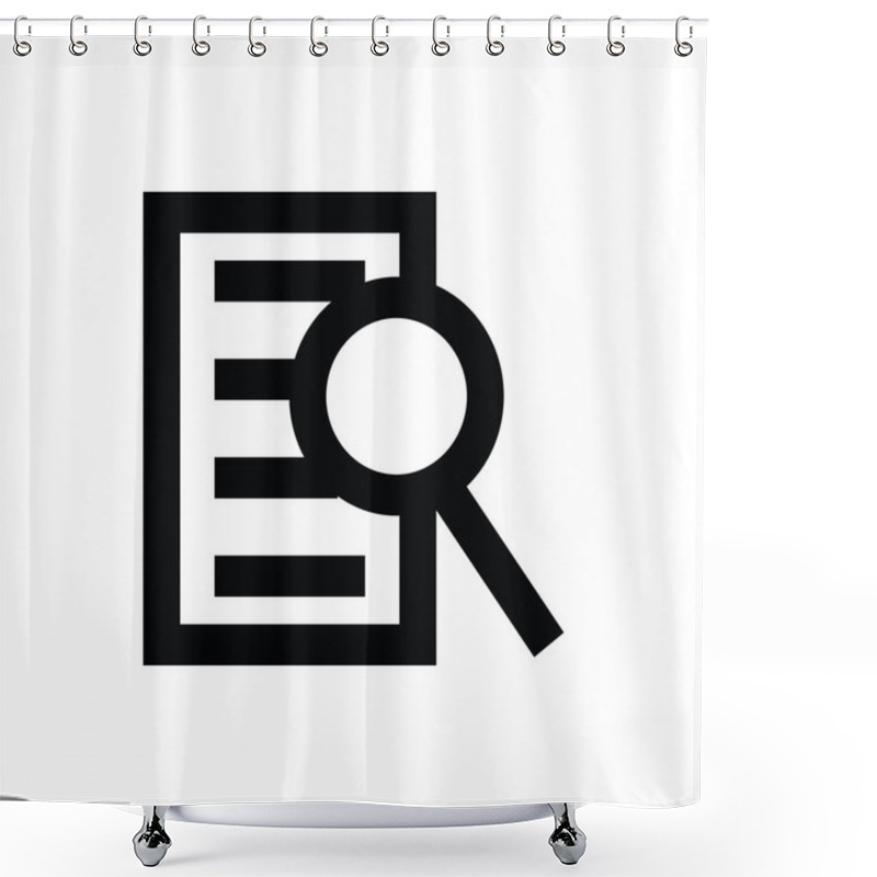 Personality  Text Searching Vector Icon Shower Curtains