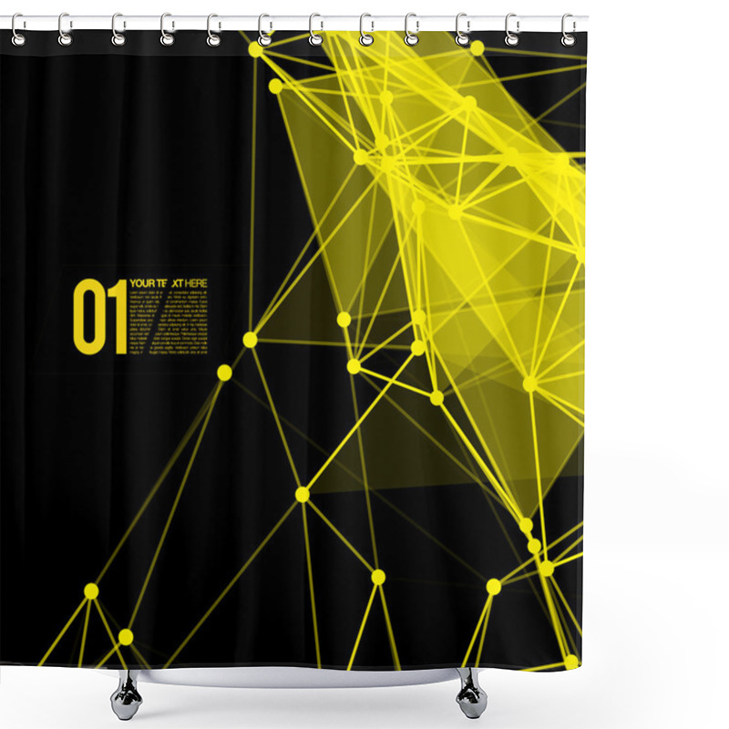 Personality  Abstract Mesh Background With Circles, Lines And Shapes Shower Curtains