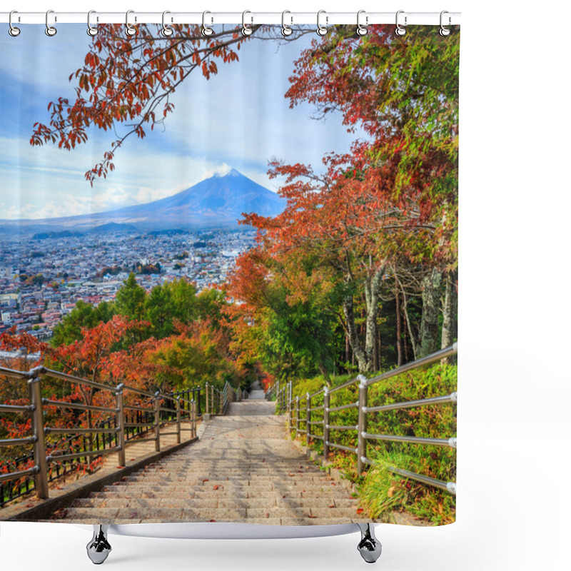 Personality  Stairway To Mt. Fuji Fujiyoshida, Japan  Shower Curtains