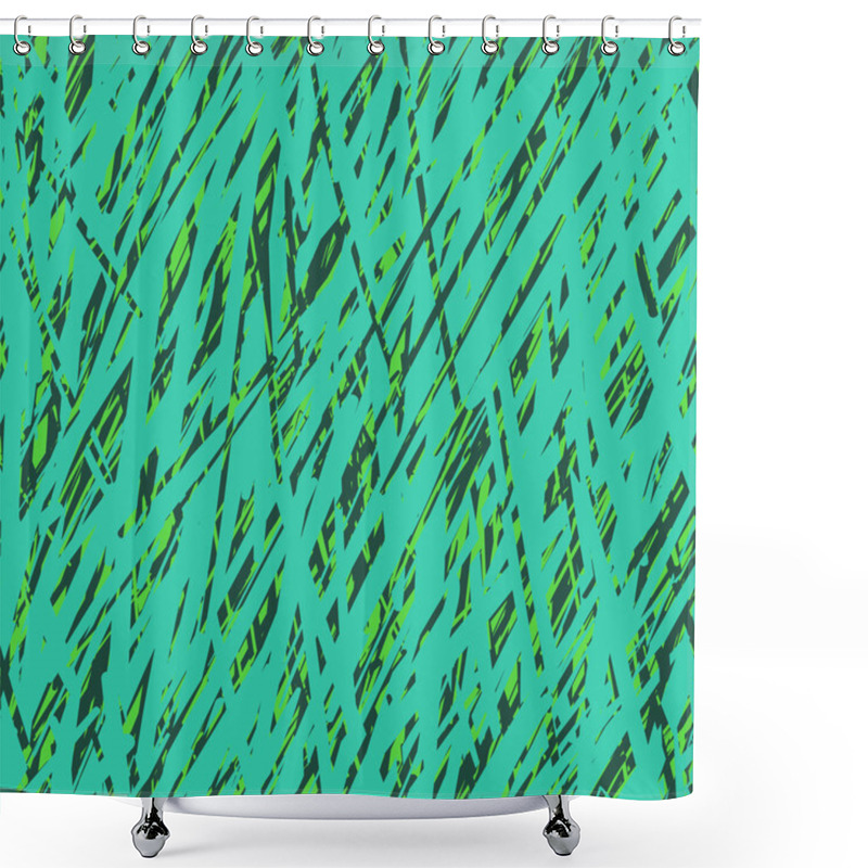 Personality  Pattern With Brushed Lines In Random Direction Shower Curtains