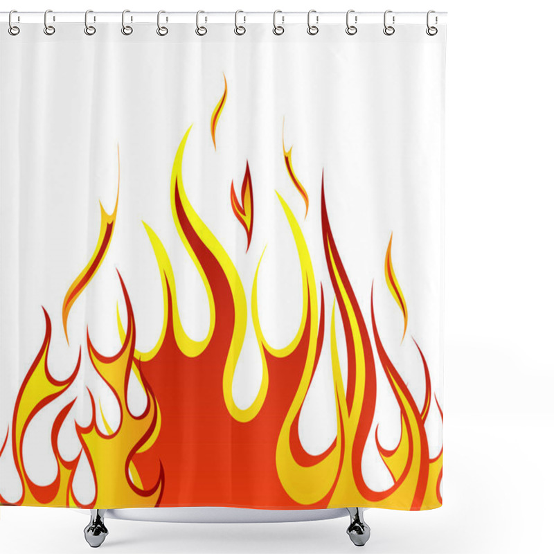 Personality  Fire Background Shower Curtains