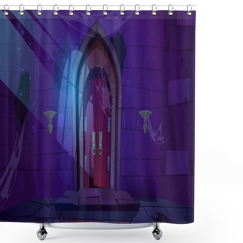 Personality  Abandoned Dungeon, Medieval Castle Night Interior Shower Curtains