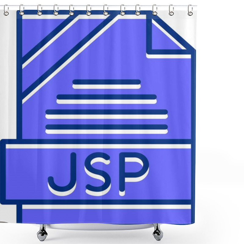 Personality  JSP File Format Icon, Vector Illustration Shower Curtains