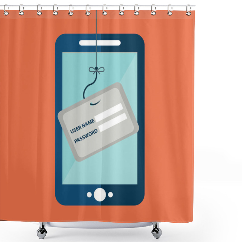 Personality  Data Phishing, Credit Or Debit Card Shower Curtains