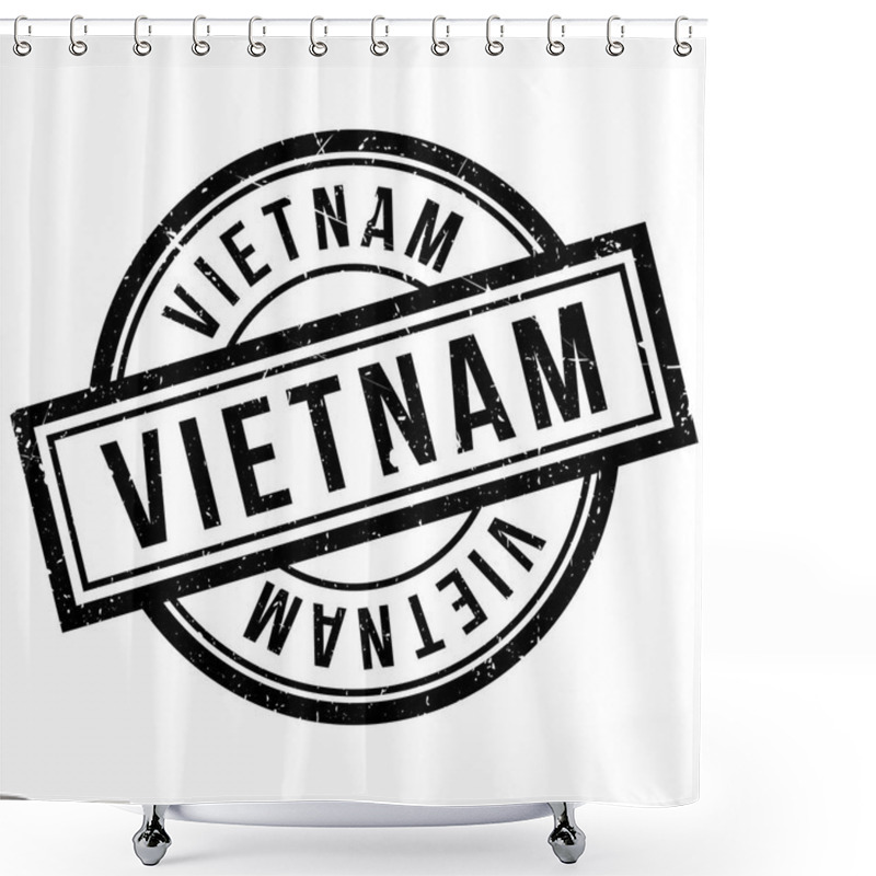 Personality  Vietnam Rubber Stamp Shower Curtains