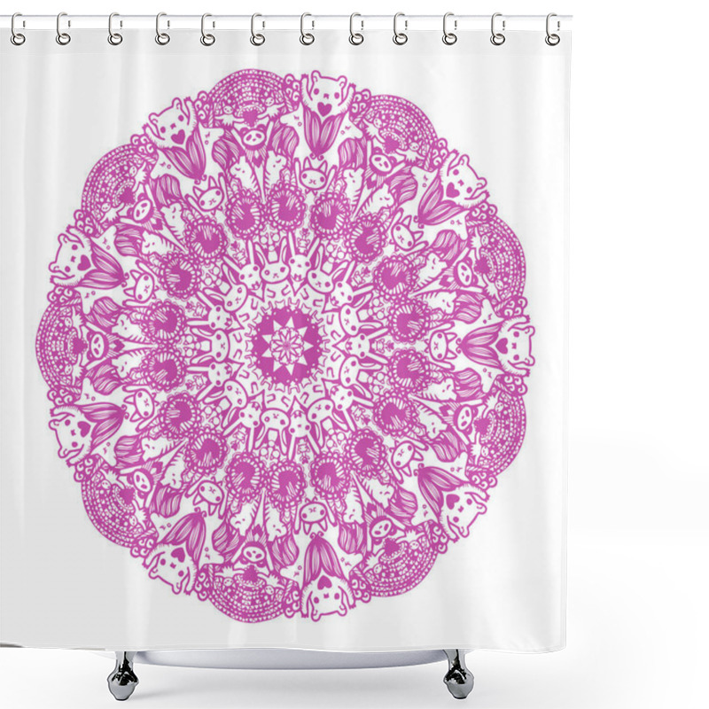 Personality  Mandala Decorative Elements Shower Curtains