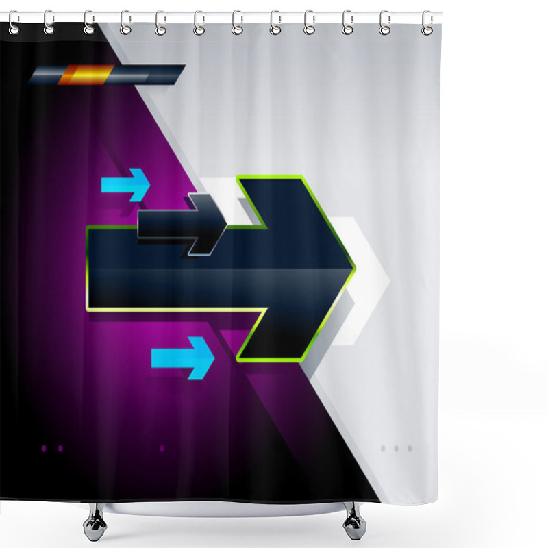 Personality  High Tech Arrows Shower Curtains