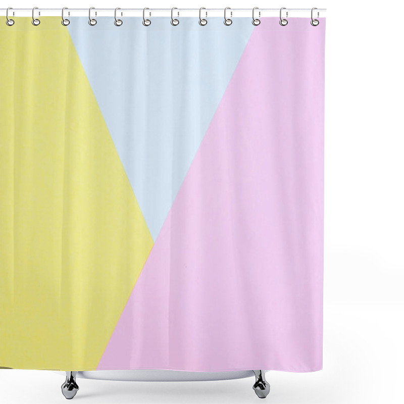 Personality  Paper Pastel Geometric Flat Lay Abstract Background Texture Shower Curtains