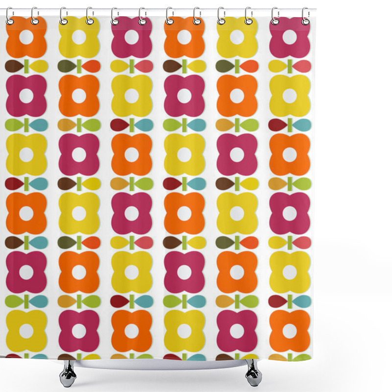 Personality  Minimalist Floral Ornament Shower Curtains