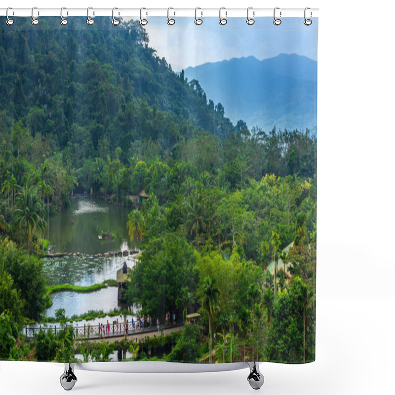 Personality  Lake In The Rainforest. Yanoda Rain Forest. Hainan, China. Shower Curtains