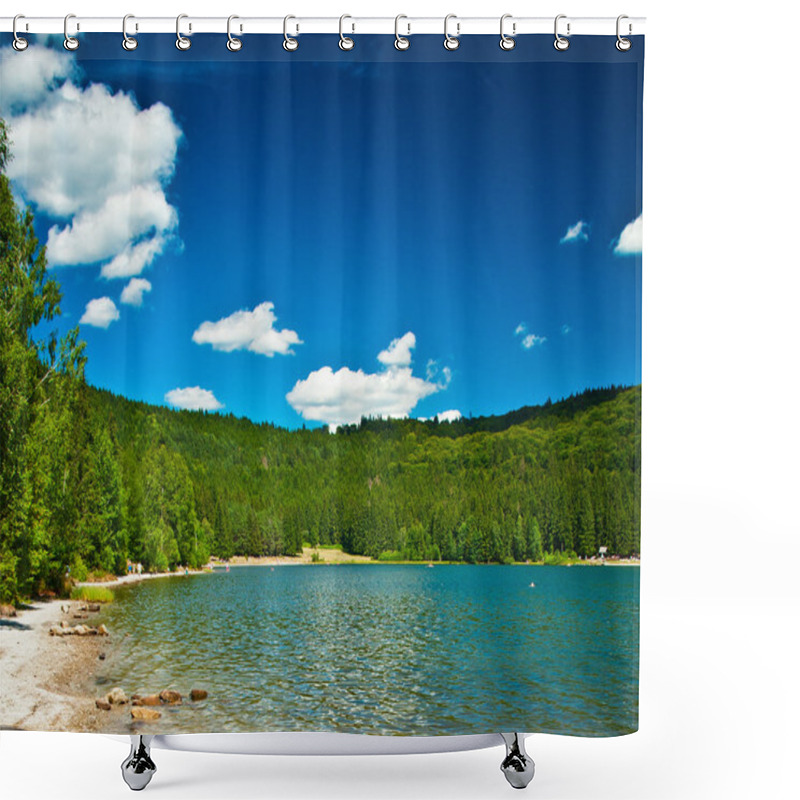 Personality  Beautiful Lake In Summer Shower Curtains