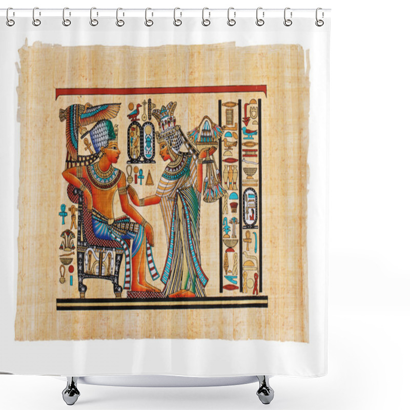 Personality  Modern Egyptian Parchment Copy Shower Curtains