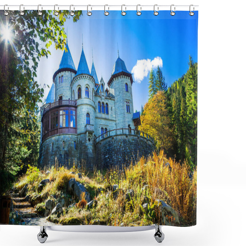 Personality  Romantic Castles Of Valle D'Aosta - Faiy Tale Savoia Castle. Nor Shower Curtains