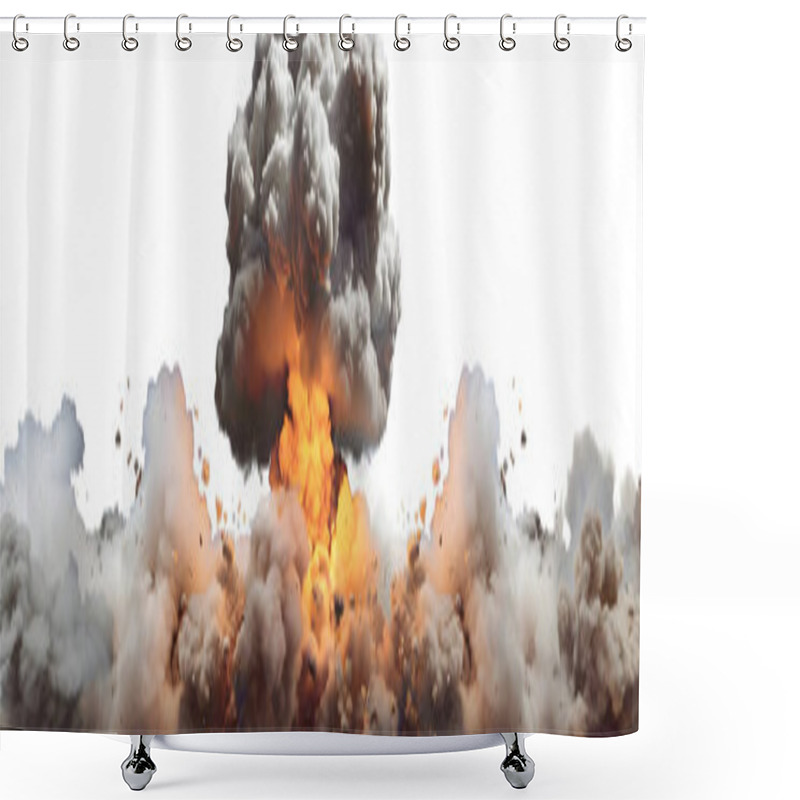 Personality  Explosion Of Fire And Clouds Shower Curtains