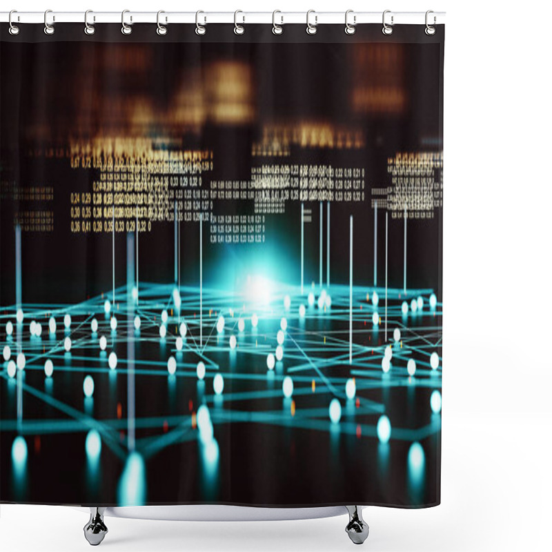 Personality  Big Data And Computing Tools Abstract Background Shower Curtains