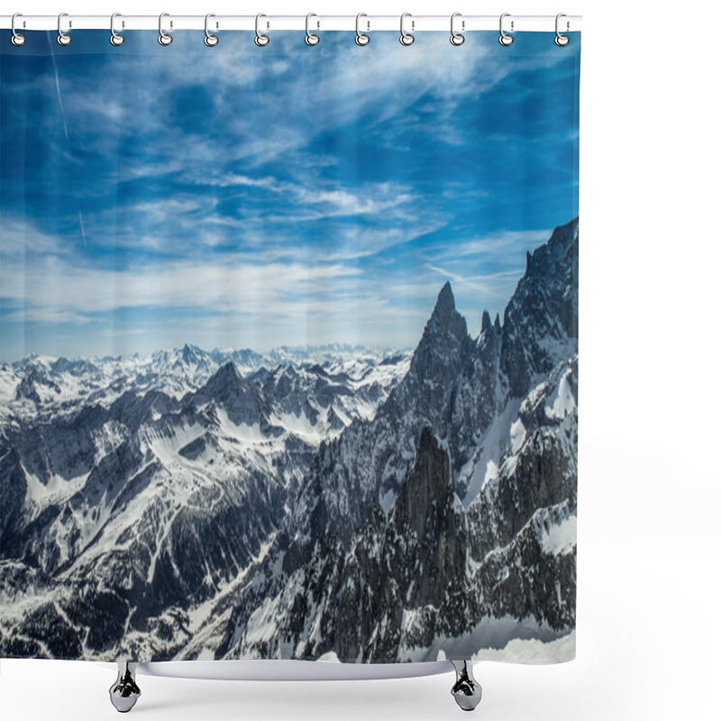 Personality  Mont Blanc Panorama Shower Curtains