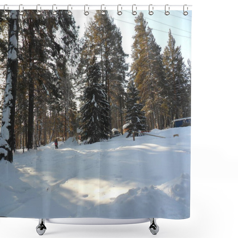 Personality  Nature Winter Snow Forest Shower Curtains