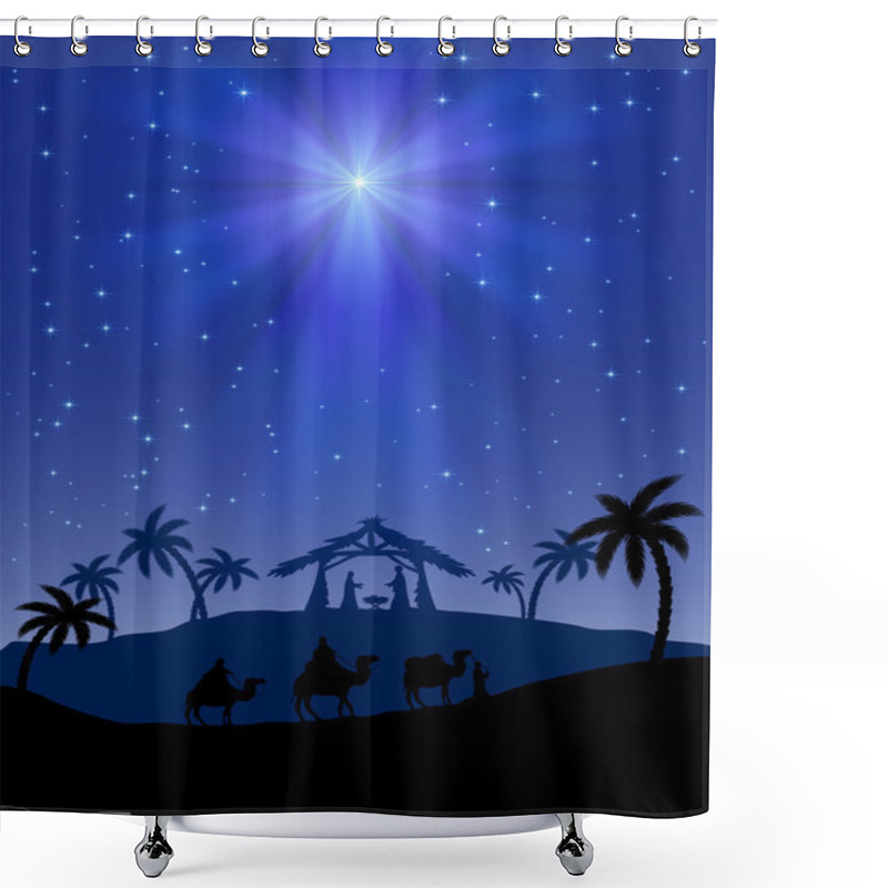 Personality  Christmas Star Shower Curtains