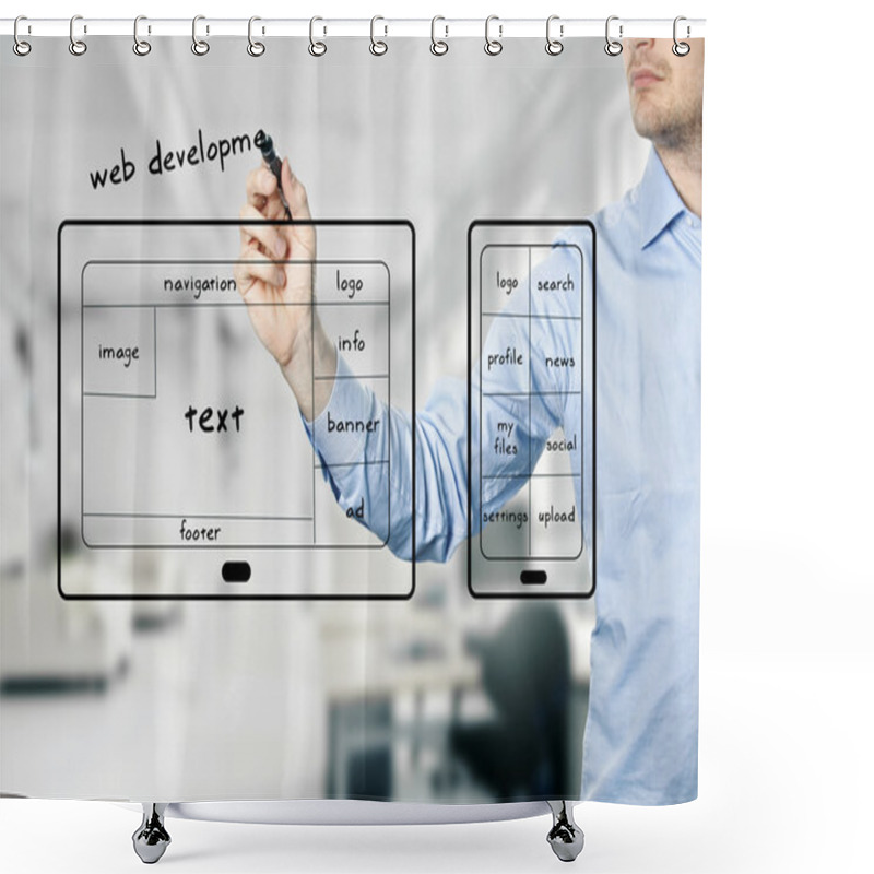 Personality  Website And Mobile App Development Shower Curtains