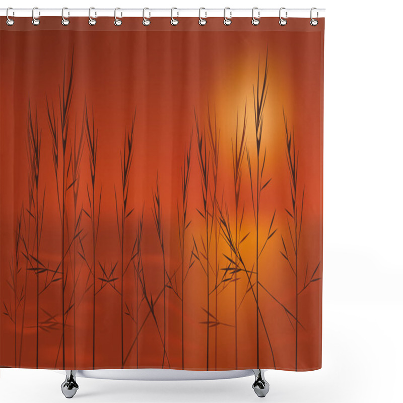 Personality  Sunset On Lake Shower Curtains