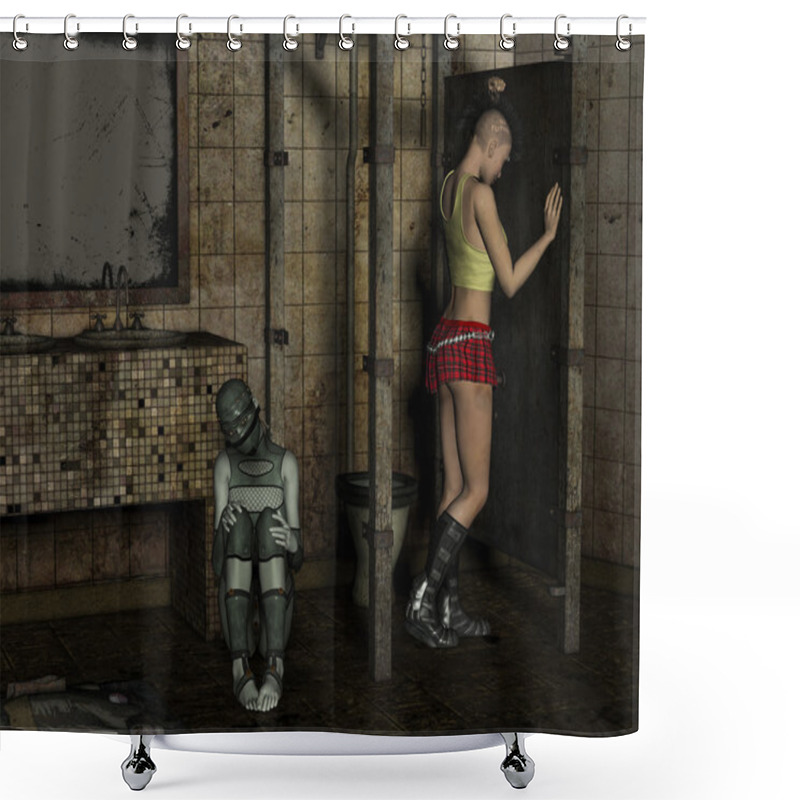 Personality  Depression Shower Curtains