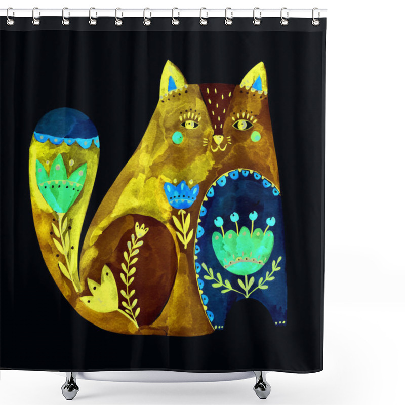 Personality  Cute Decorative Cat Shower Curtains