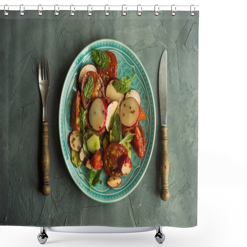 Personality  Organic Food Concept Shower Curtains