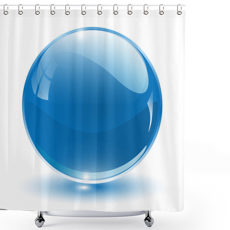 Personality  3D Crystal Sphere Shower Curtains