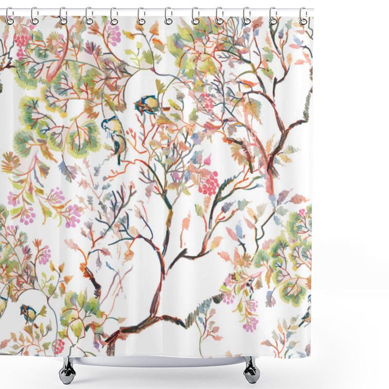 Personality  Blooming Garden Pattern Shower Curtains