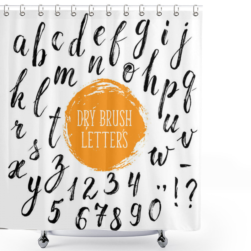 Personality  Hand Drawn Alphabet Shower Curtains