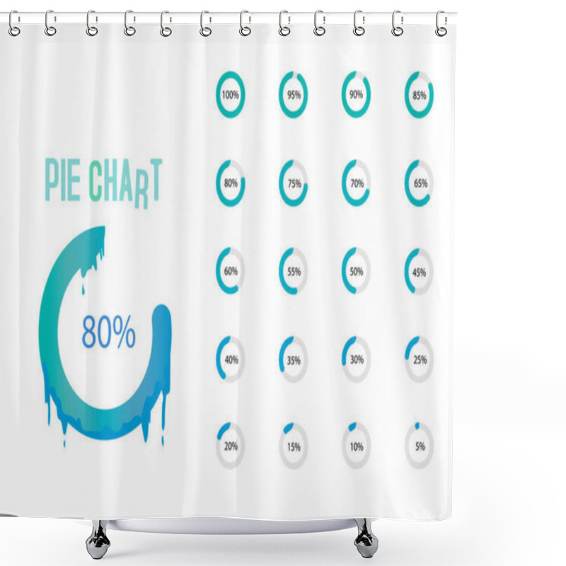 Personality  Set Of Business Cycle Flow Diagrams, Pie Chart For Documents,rep Shower Curtains