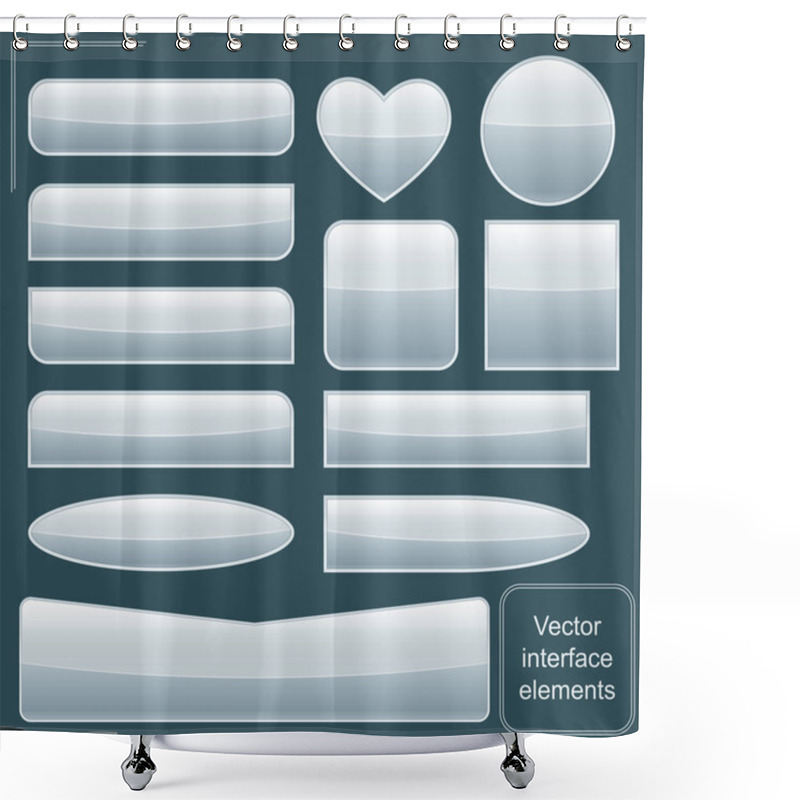 Personality  Silver Interface Shower Curtains