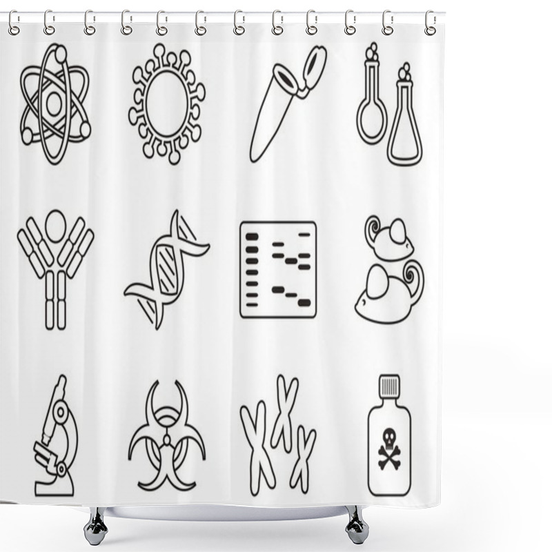 Personality  Biology Science Icons Shower Curtains