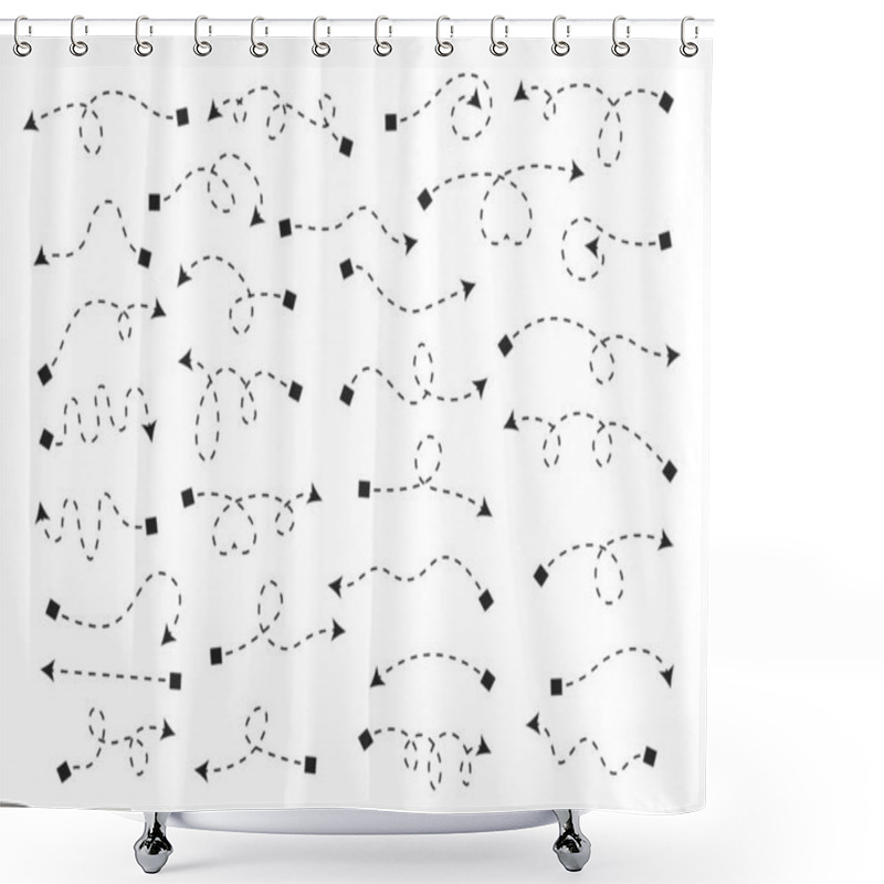 Personality  Set Of Arrows Isolated On White Background Shower Curtains